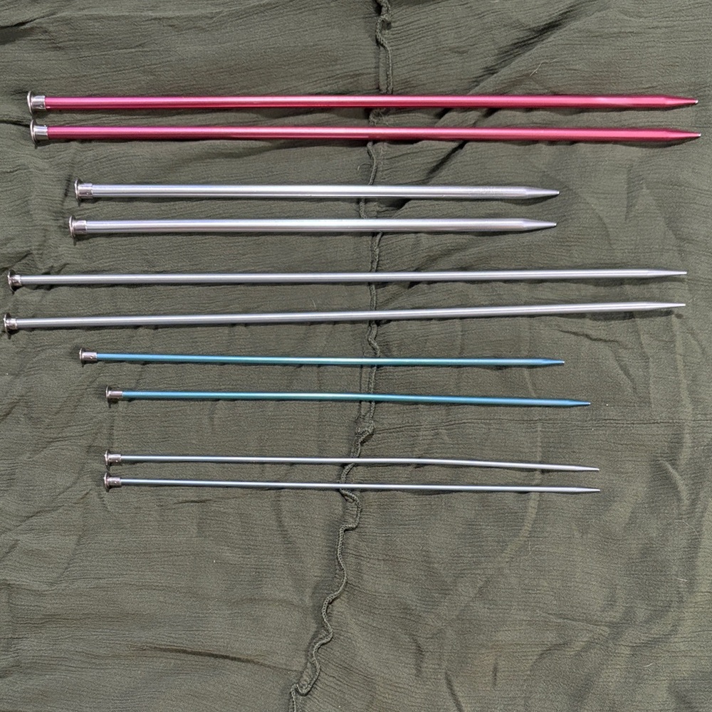 Boye Knitting Needles Set in Red, Silver, and Blue